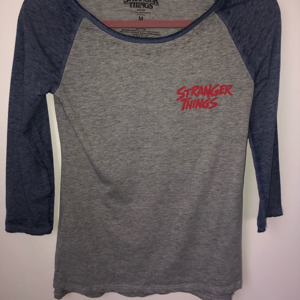 Stranger Things Quarter Length T-shirt.